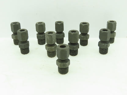 Ferulok Steel Flareless Straight Male Connector 3/8" Tube x 3/8" NPT Lot of 10