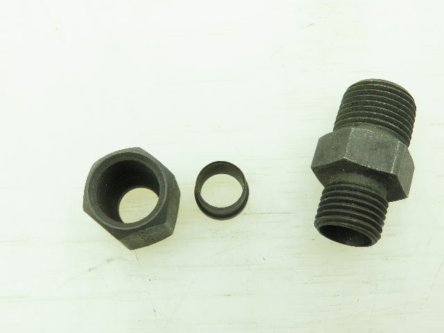 Ferulok Steel Flareless Straight Male Connector 3/8" Tube x 3/8" NPT Lot of 10