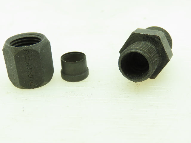 Ferulok Steel Flareless Straight Male Connector 3/8" Tube x 3/8" NPT Lot of 10
