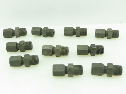 Ferulok Steel Flareless Straight Male Connector 3/8" Tube x 3/8" NPT Lot of 10