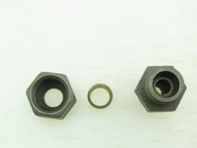 VOSS Steel Flareless Metric Straight Male Connector 10mm Tube  3/8 BSPP Lot of 5