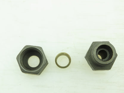 VOSS Steel Flareless Metric Straight Male Connector 10mm Tube  3/8 BSPP Lot of 5