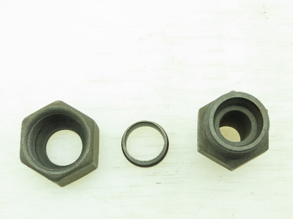 VOSS Steel Flareless Metric Straight Male Connector 16mm Tube  1/2 BSPP Lot of 6