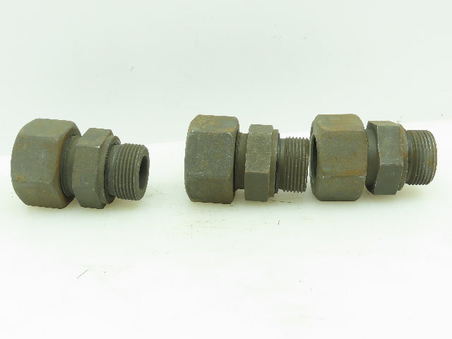 VOSS Steel Flareless Metric Straight Male Connector 25mm Tube x  M33x2  Lot of 3