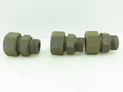 VOSS Steel Flareless Metric Straight Male Connector 25mm Tube x  M33x2  Lot of 3