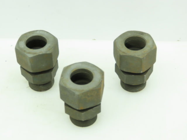 VOSS Steel Flareless Metric Straight Male Connector 25mm Tube x  M33x2  Lot of 3