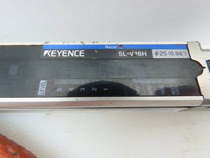 Keyence SL-V16H-R / SL-V16H-T Light Curtain Receiver & Transmitter 24VDC W/ Cord