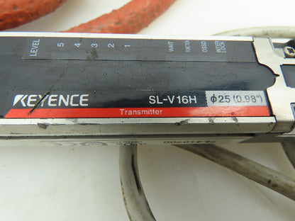 Keyence SL-V16H-R / SL-V16H-T Light Curtain Receiver & Transmitter 24VDC W/ Cord