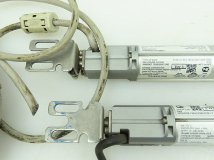 Keyence SL-V16H-R / SL-V16H-T Light Curtain Receiver & Transmitter 24VDC W/ Cord