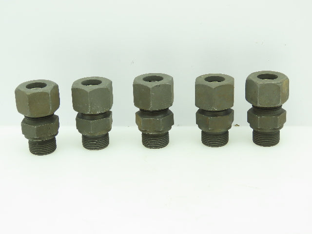 VOSS Steel Flareless Metric Straight Male Connector 16mm Tube M22x1.5  Lot of 5