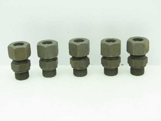 VOSS Steel Flareless Metric Straight Male Connector 16mm Tube M22x1.5  Lot of 5