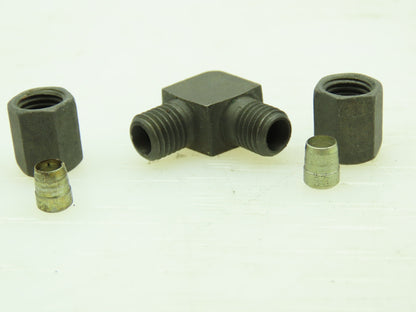 VOSS Steel Flareless Metric 90° Union Compression Elbow 4mm Tube  LOT OF 10