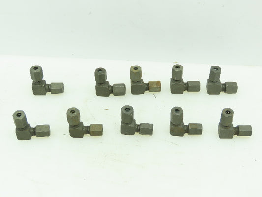 VOSS Steel Flareless Metric 90° Union Compression Elbow 4mm Tube  LOT OF 10