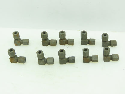 VOSS LL6 Steel Flareless Metric 90° Union Compression Elbow 6mm Tube  LOT OF 10