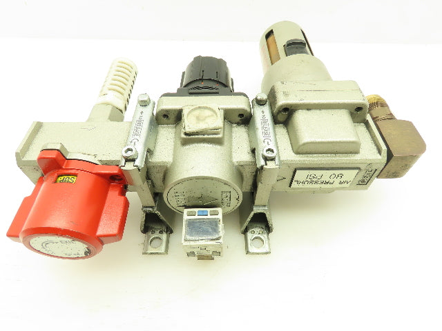 SMC ISE30A-N01-P-P Wall Mounted Air Shutoff Regulator Filter Unit PSI Display