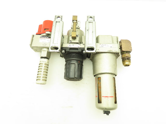 SMC ISE30A-N01-P-P Wall Mounted Air Shutoff Regulator Filter Unit PSI Display