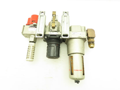 SMC ISE30A-N01-P-P Wall Mounted Air Shutoff Regulator Filter Unit PSI Display