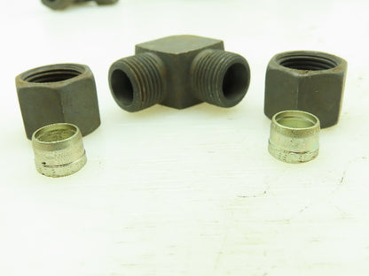 VOSS S10 Steel Flareless Metric 90° Union Compression Elbow 10mm Tube  LOT of 10