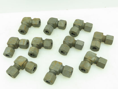VOSS S10 Steel Flareless Metric 90° Union Compression Elbow 10mm Tube  LOT of 10