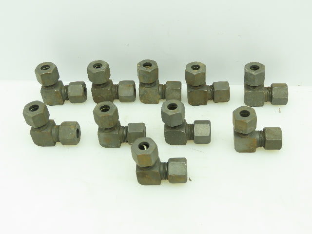 VOSS S10 Steel Flareless Metric 90° Union Compression Elbow 10mm Tube  LOT of 10