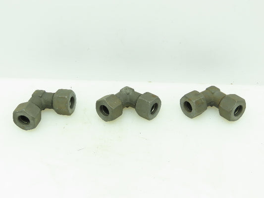 VOSS S16 Steel Flareless Metric 90° Union Compression Elbow 16mm Tube  LOT of 3