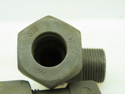 VOSS Steel Metric 90° Union Compression Elbow 16mm Tube x M22x1.25  LOT of 3