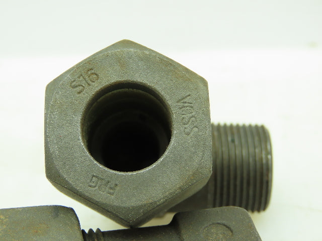 VOSS Steel Metric 90° Union Compression Elbow 16mm Tube x M22x1.25  LOT of 3