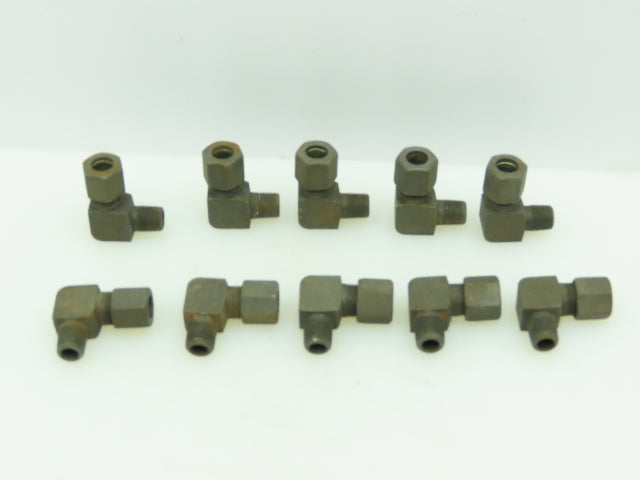 VOSS LL Steel Flareless 90° Male Compression Elbow 8mm Tube x 1/8 BSPT Lot of 10