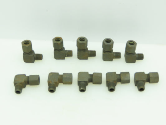 VOSS LL Steel Flareless 90° Male Compression Elbow 8mm Tube x 1/8 BSPT Lot of 10