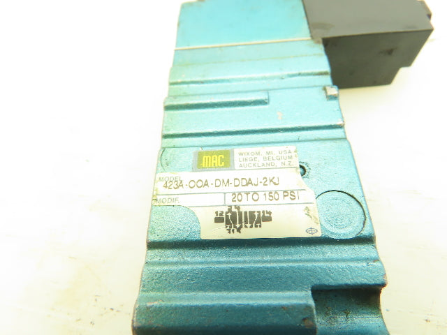 Mac DMB-DDAJ-2KJ Solenoid Valve 423A-00A-DM-DDAJ-2KJ 150PSI 24VDC LOT OF 2