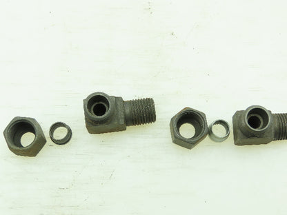 VOSS L8 Steel Flareless 90° Male Compression Elbow 8mm Tube x 1/4 BSPT Lot of 8