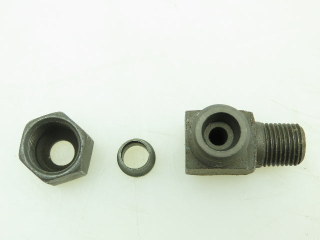 VOSS S8 Steel Flareless 90° Male Compression Elbow 8mm Tube x 1/4 BSPT Lot of 9