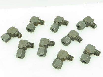 VOSS S8 Steel Flareless 90° Male Compression Elbow 8mm Tube x 1/4 BSPT Lot of 9
