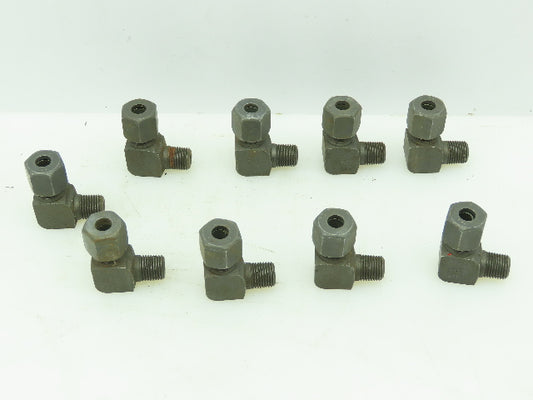 VOSS S8 Steel Flareless 90° Male Compression Elbow 8mm Tube x 1/4 BSPT Lot of 9