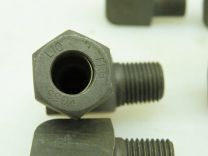 VOSS Steel Flareless 90° Male Compression Elbow 10mm Tube x 1/4" BSPT Lot of 9