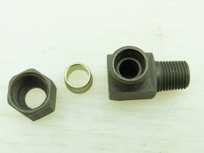 VOSS Steel Flareless 90° Male Compression Elbow 10mm Tube x 1/4" BSPT Lot of 9