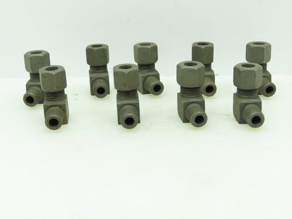 VOSS Steel Flareless 90° Male Compression Elbow 10mm Tube x 1/4" BSPT Lot of 9
