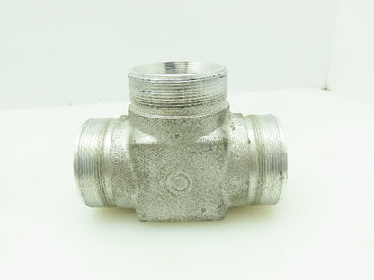 Crawford Swagelok Steel Compression Fitting Union Tee 1-1/2" Tube Double Ferrule