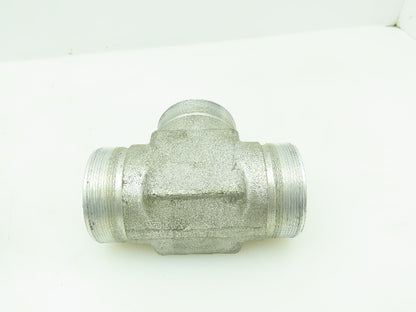 Crawford Swagelok Steel Compression Fitting Union Tee 1-1/2" Tube Double Ferrule