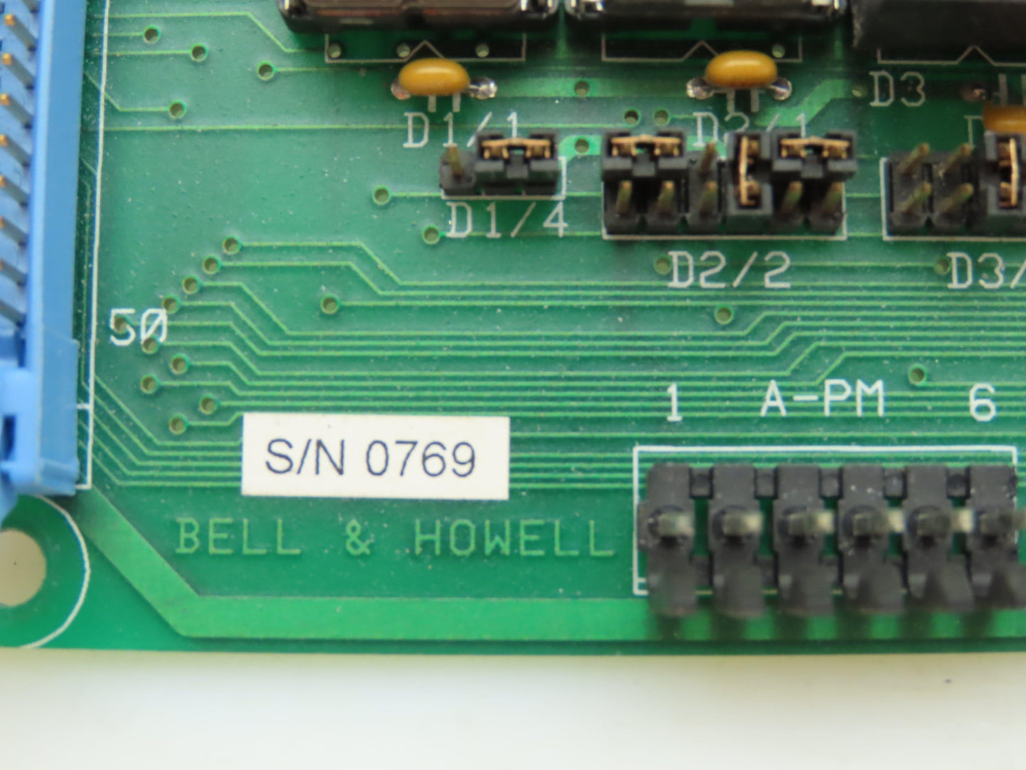 Bell and Howell CS-538-000B LC CPU Card Circuit Board REV 2 S/N 0769