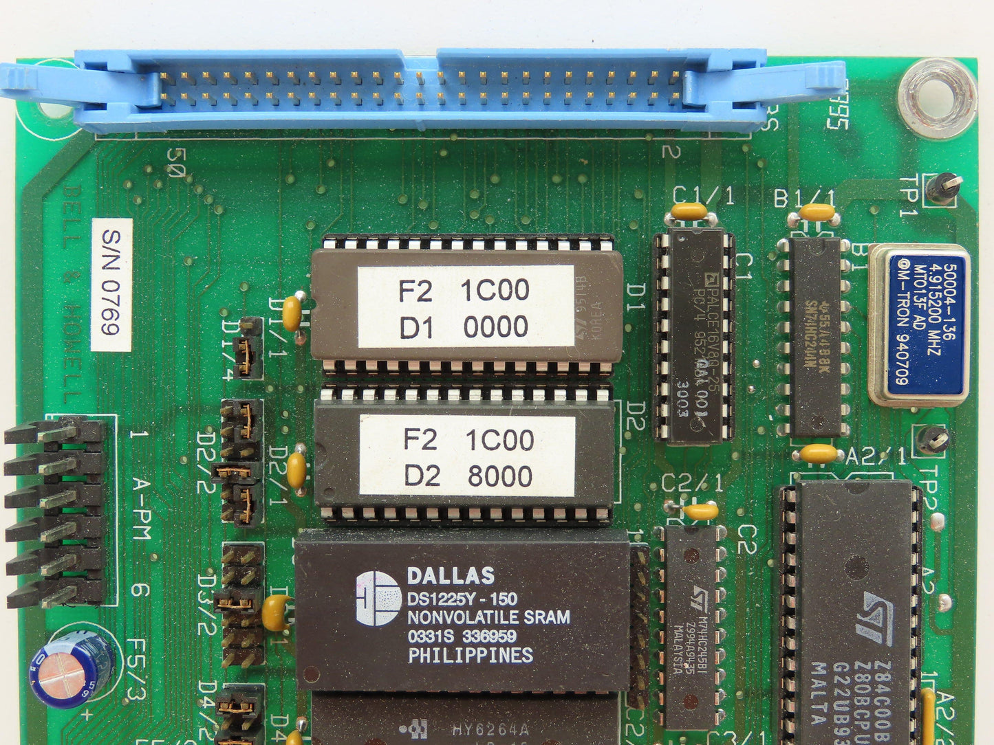 Bell and Howell CS-538-000B LC CPU Card Circuit Board REV 2 S/N 0769