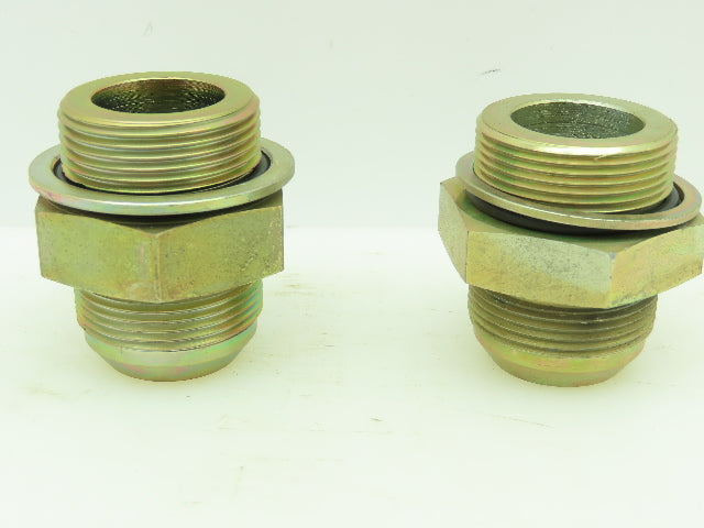 Triple-Lok 37° Flare Male Connector SAE-20  1-1/4" JIC x 1-1/4" BSPP Lot of 2