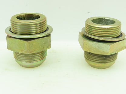 Triple-Lok 37° Flare Male Connector SAE-20  1-1/4" JIC x 1-1/4" BSPP Lot of 2
