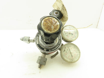 Matheson 3104A-350 Dual Gauge Gas/Pressure Regulator Adjustable 3000PSI 200PSI