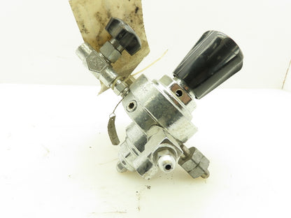 Matheson 3104A-350 Dual Gauge Gas/Pressure Regulator Adjustable 3000PSI 200PSI