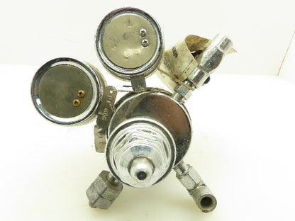 Matheson 3104A-350 Dual Gauge Gas/Pressure Regulator Adjustable 3000PSI 200PSI