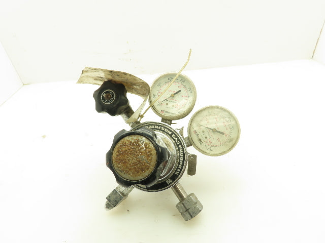 Matheson 3104A-350 Dual Gauge Gas/Pressure Regulator Adjustable 3000PSI 200PSI