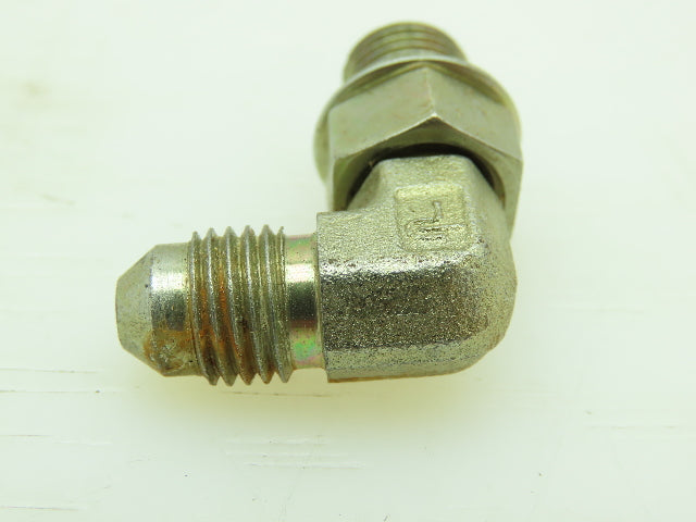 Triple-Lok 37° Flare Male Elbow SAE-4  1/4" JIC  x 1/4" O-Ring Boss  LOT of 10