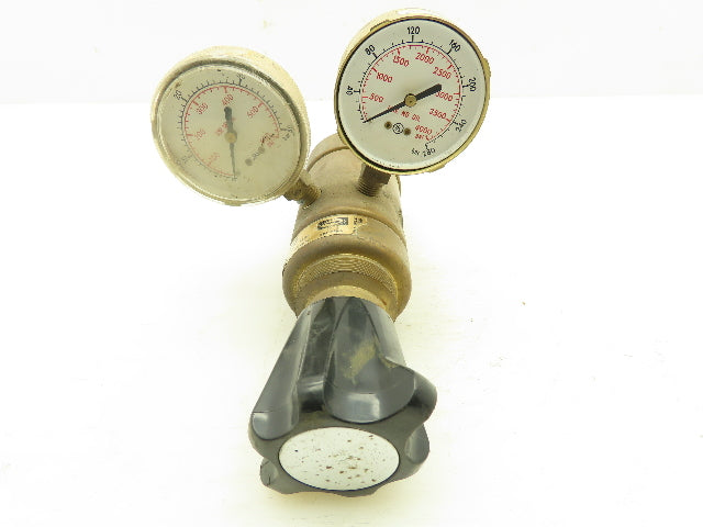 Harris 750 Servo Dome Adjustable Gas Brass Regulator 500PSI Dual Gauge