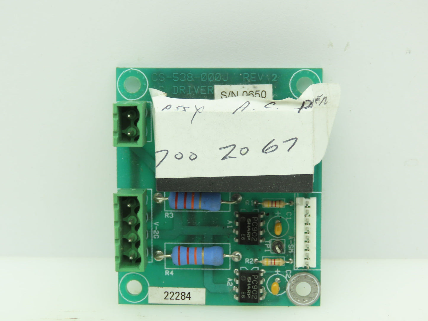 Bell and Howell CS-538-000J AC Driver Board REV. 2 700 2067